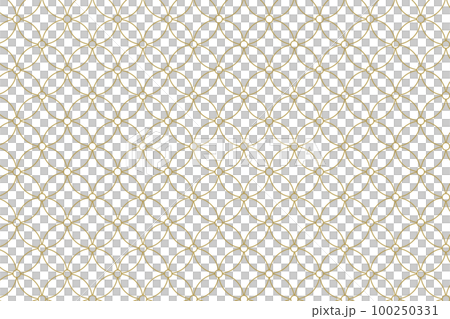 Seamless transparent pattern of star cloisonne. Illustration of Japanese pattern. 100250331
