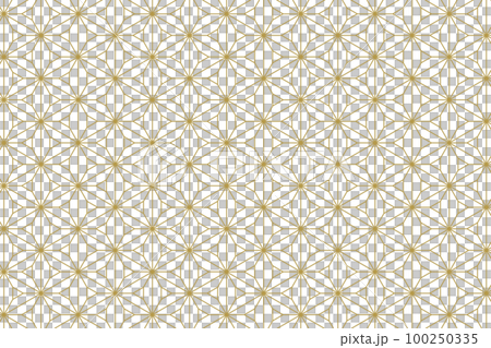 風鈴草大麻葉無縫透明圖案。日本模式的例證。 100250335