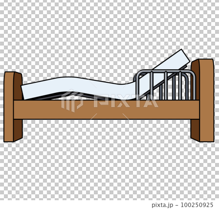 Illustration next to a nursing bed Illustration next to a nursing bed 100250925