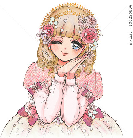 お嬢様、お姫様、可愛いオシャレな絵 s-2012020117111660119.webp