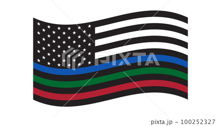 red blue and green line flag