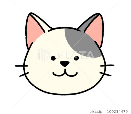 ブチ猫のアイコンイラスト 100254479