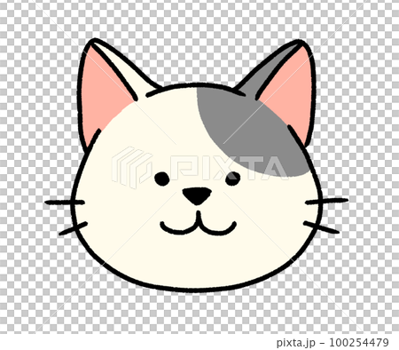 ブチ猫のアイコンイラスト 100254479
