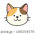 三毛猫のアイコンイラスト 100254570