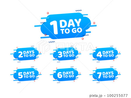 Days countdown. Days to go 1 2 3 4 5 6 7 8 9 10. The days left badges set. Product limited promo 100255077