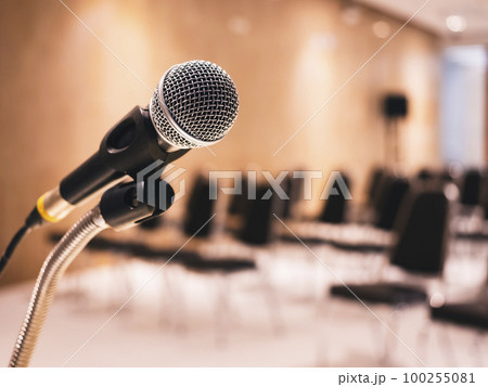 Microphone in Conference Seminar room Business Meeting Event  100255081