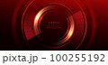 Abstract circle element technology connection digital data on red background. 100255192