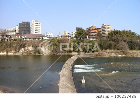 仙台市 広瀬川 青空 仙台市 広瀬川 青空 100257438