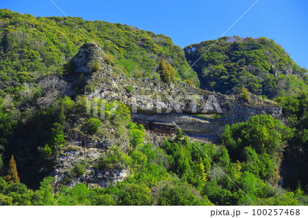 【大分県】晴天の古羅漢の景（耶馬渓） 100257468