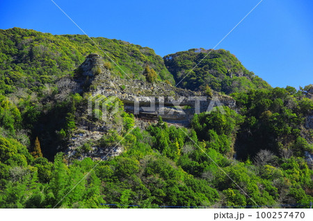 【大分県】晴天の古羅漢の景（耶馬渓） 100257470