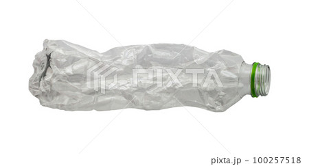 recycled plastic bottle isolated on white background 100257518