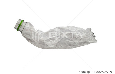 recycled plastic bottle isolated on white background 100257519
