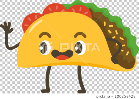 Smiling Taco Cartoon Character. Smiling Taco Cartoon Character. 100258425