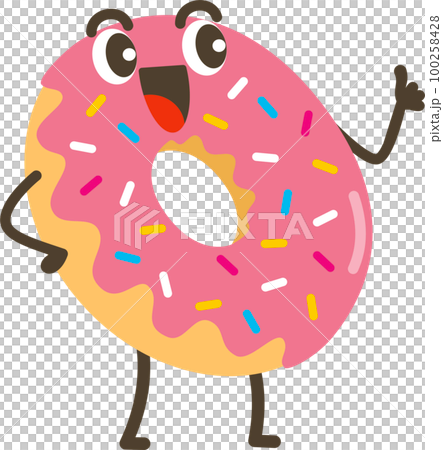 Smiling Donut Cartoon Character. Smiling Donut Cartoon Character. 100258428