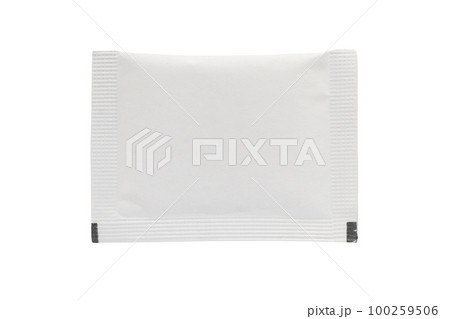 blank white sachet package isolated on white background 100259506