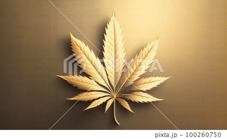 Cannabis marijuana hemp leaf created with generative AI technology 100260750