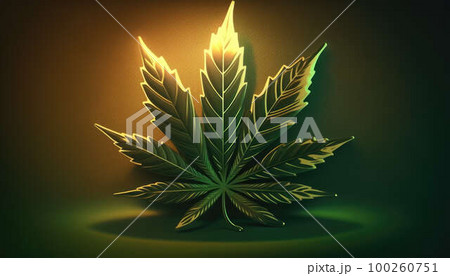 Cannabis marijuana hemp leaf created with generative AI technology Cannabis marijuana hemp leaf created with generative AI technology 100260751