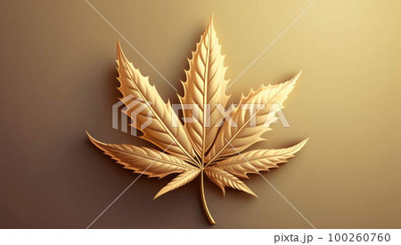 Cannabis marijuana hemp leaf created with generative AI technology 100260760