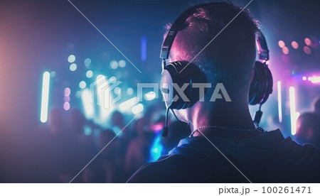 DJ in a nightclub created with generative AI technology 100261471
