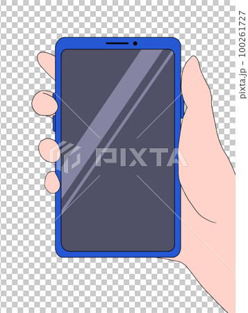Smartphone (blue, reflective, right hand) Smartphone (blue, reflective, right hand) 100261727