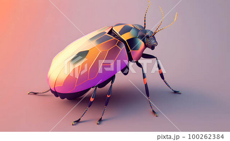 colorful bug created with generative AI technology colorful bug created with generative AI technology 100262384
