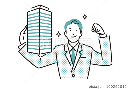 人物 会社を支えるビジネスパーソン男性のイラスト素材 [100262812] - PIXTA