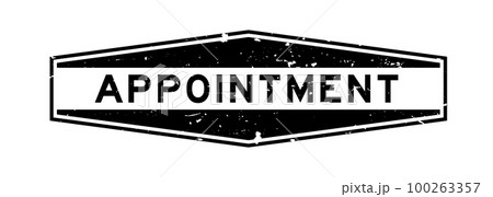 Grunge black appointment word hexagon rubber seal stamp on white background Grunge black appointment word hexagon rubber seal stamp on white background 100263357