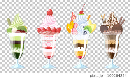 パフェのイラストセット 100264234