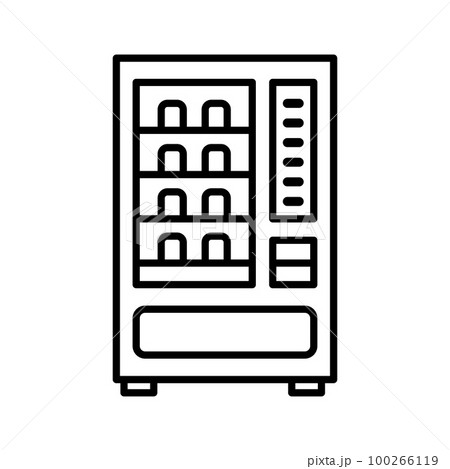 Vending machine icon. Vending machine with snacks and drinks. 100266119