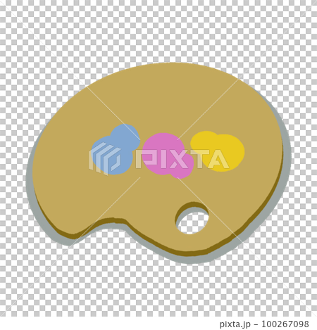 アクリル絵の具とパレット【CMYKカラー(シアン・マゼンタ・イエロー・ブラック)・シンプル・線なし】 アクリル絵の具とパレット【CMYKカラー(シアン・マゼンタ・イエロー・ブラック)・シンプル・線なし】 100267098