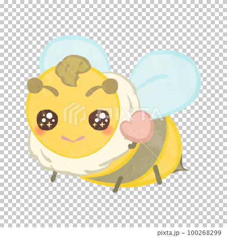 眼睛閃閃發光的可愛蜜蜂 100268299