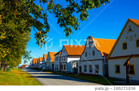 Traditional central european village of Holasovice 100271836