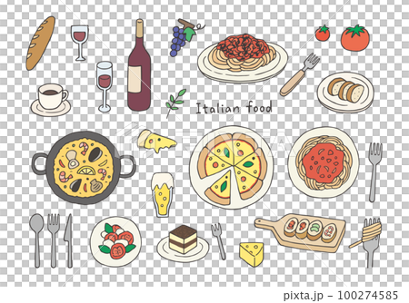 意大利美食手繪插畫集（彩色） 100274585