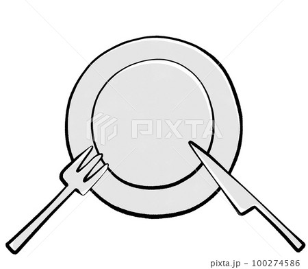 【テーブルマナー】カトラリーのサイン 食事休み(アメリカ式) 【テーブルマナー】カトラリーのサイン 食事休み(アメリカ式) 100274586