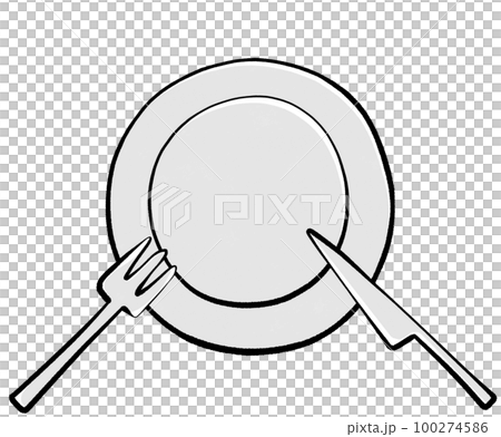 【テーブルマナー】カトラリーのサイン 食事休み(アメリカ式) 【テーブルマナー】カトラリーのサイン 食事休み(アメリカ式) 100274586