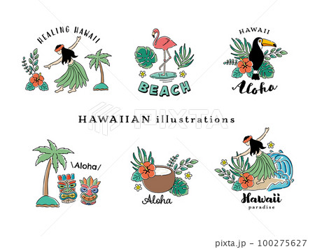 ハワイのイラスト 100275627
