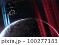 Orbital view of inhabited deep space planet 100277183