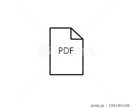 Document, pdf, format icon. Vector illustration. 100280196