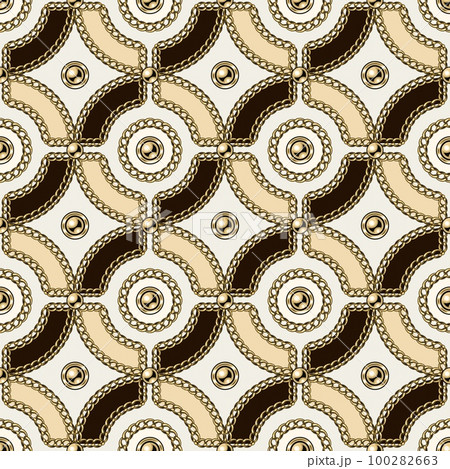 Seamless pattern with circular geometric shapes 100282663