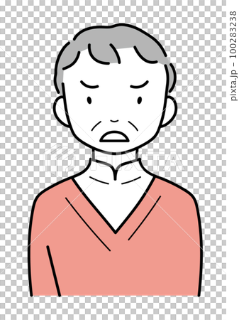 Angry, troubled, nervous middle-aged man upper body Angry, troubled, nervous middle-aged man upper body 100283238