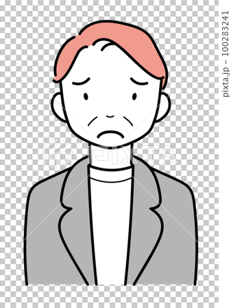 Angry, troubled, nervous middle-aged man upper body Angry, troubled, nervous middle-aged man upper body 100283241