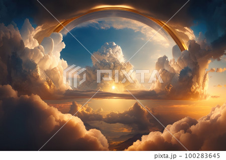 天国の風景、雄大な雲景 100283645