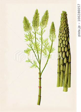 Asparagus, or Garden Asparagus, Sparrow Grass, Asparagus Officinalis Abstract Generative AI Illustration Asparagus, or Garden Asparagus, Sparrow Grass, Asparagus Officinalis Abstract Generative AI Illustration 100286057