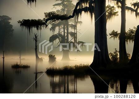 Southern Swamps, Swamp, Bog, Marsh, Mire,...のイラスト素材 [100288120] - PIXTA
