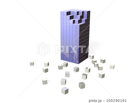 破壊と地震を表す抽象的なコンセプト。リスクとダメージ。 100290191