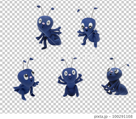 用粘土製成的可愛螞蟻角色 用粘土製成的可愛螞蟻角色 100291108