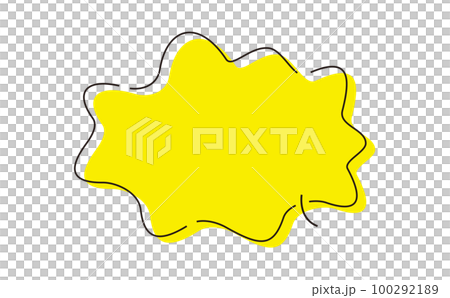 Squishy Speech Bubble, headline frame illustration yellow 100292189