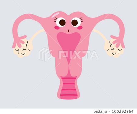 Bicornuate Uterus Character With Surprised Face 100292364
