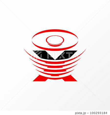 Simple and unique letter or word X font with cutting sound music image graphic icon logo design abstract concept vector stock. Can be used as a symbol related to initial or speaker 100293184