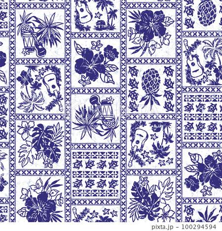 アロハシャツに最適なカワイイeps総柄, 100294594